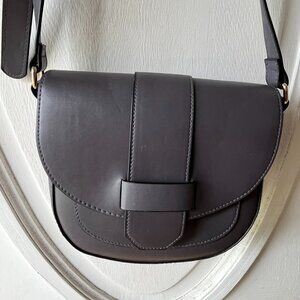 Grey Faux Leather Crossbody Purse, like New (A New Day)